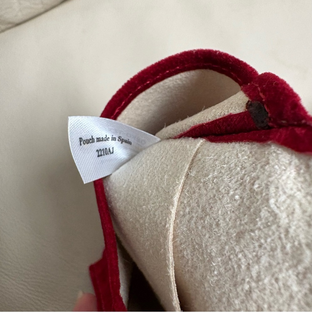 CARTIER Red Travel Pouch w/ Jewelry Pillow Snap Closure - Picture 8 of 13